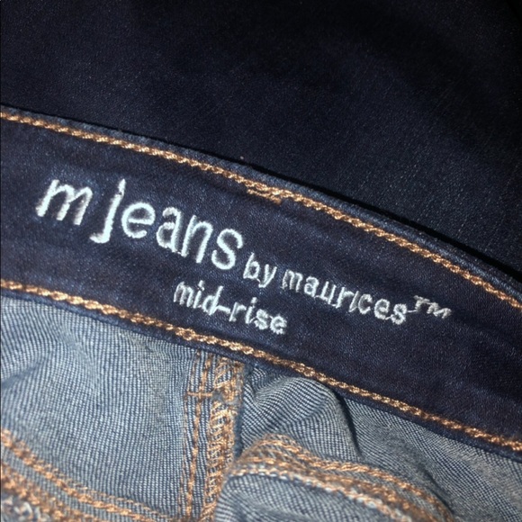 dark wash mid rise stretchy so fun skinny flare jeans by maurice’s size 6 petite - Picture 3 of 3